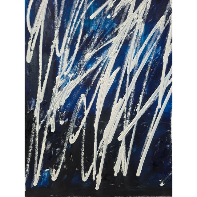 Abstract Writings No. 6 — Abstract Original Oil Painting Inspired by Cy Twombly For Sale - Image 3 of 8