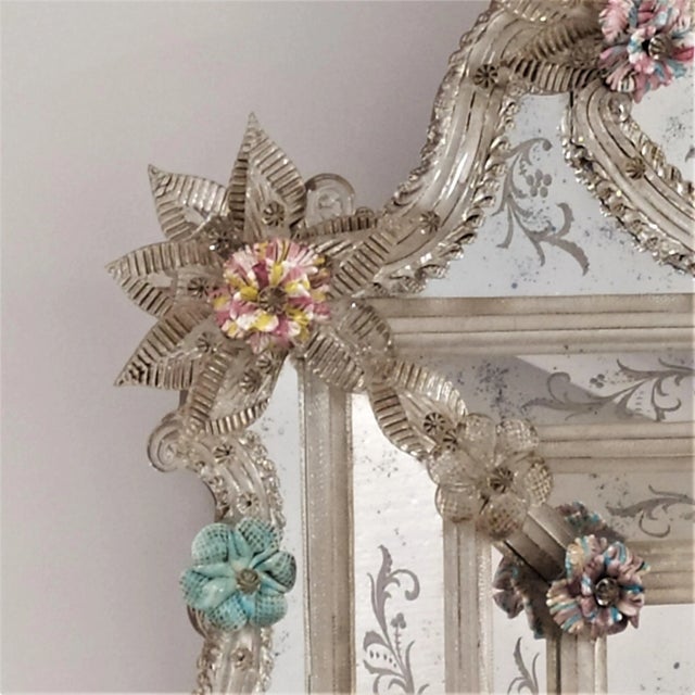 Venetian Mirror Murano Glass by Fratelli Tosi Murano For Sale - Image 9 of 10