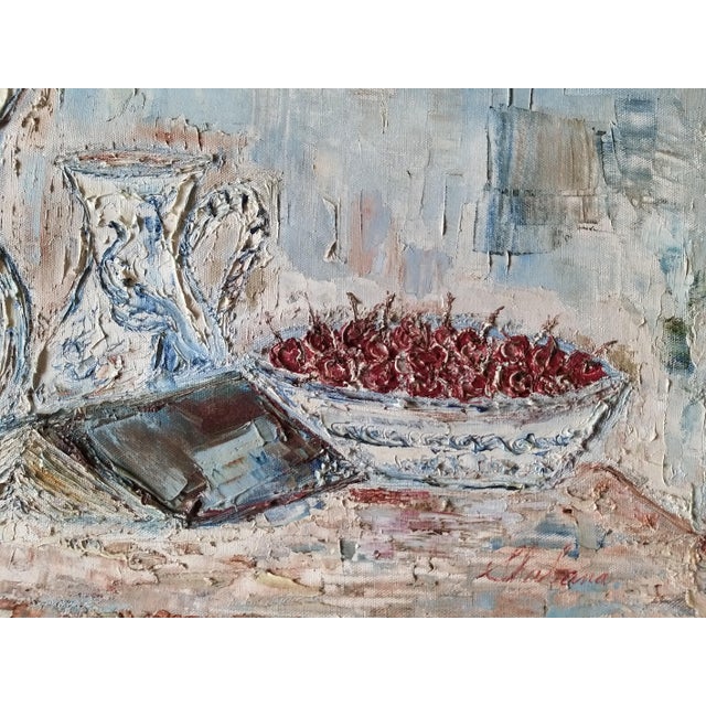 "La Mer" Contemporary Original Expressionist Interior Scene Painting For Sale - Image 9 of 9