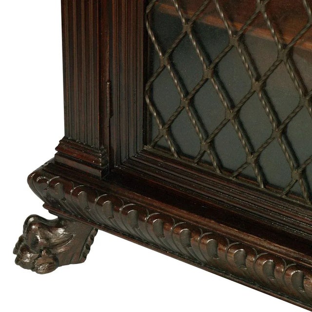 1930s Renaissance Style Italian Carved Walnut Bookcase from Michele Bonciani, 1930s For Sale - Image 5 of 7