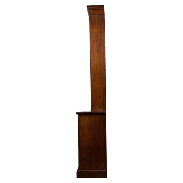 Antique Tall Mahogany Open Bookcase For Sale - Image 11 of 12