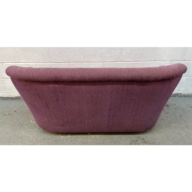 Vintage Upholstered Mid-Century Modern Sculptural Loveseat For Sale - Image 11 of 15