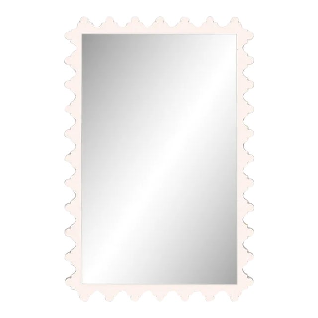 Fleur Home Garden District Magazine Rectangle Mirror in Frosted Petal, 35.5x47 For Sale