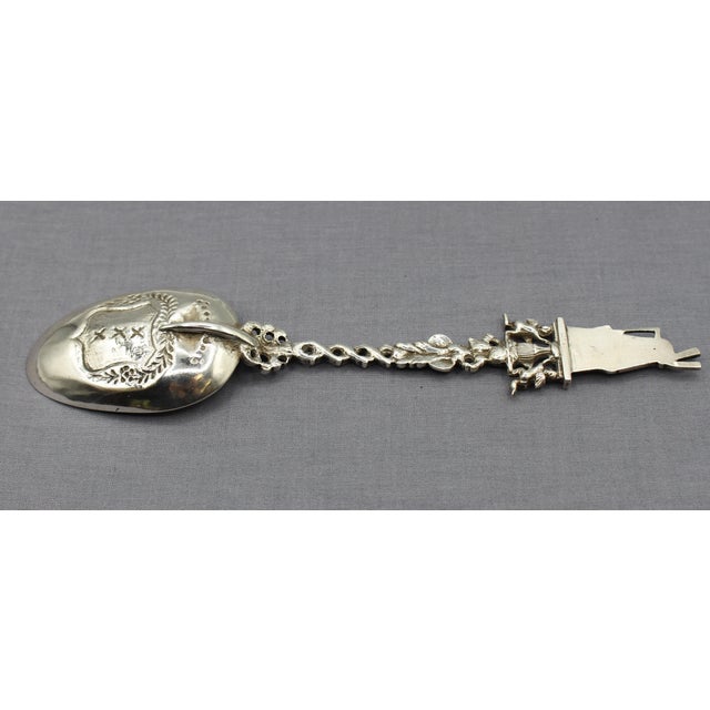 Pre-1953 Amsterdam 833 Standard Silver Souvenir Spoon For Sale - Image 4 of 9