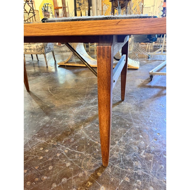 Mid-Century Modern Danish Mid Century Oak Dining Table For Sale - Image 3 of 12