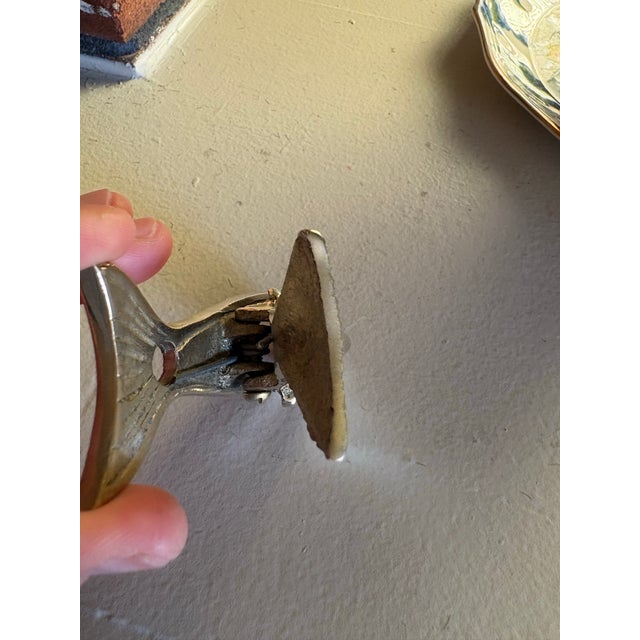 Gold Vintage Brass Whale Clip Catchall Paperweight For Sale - Image 8 of 11