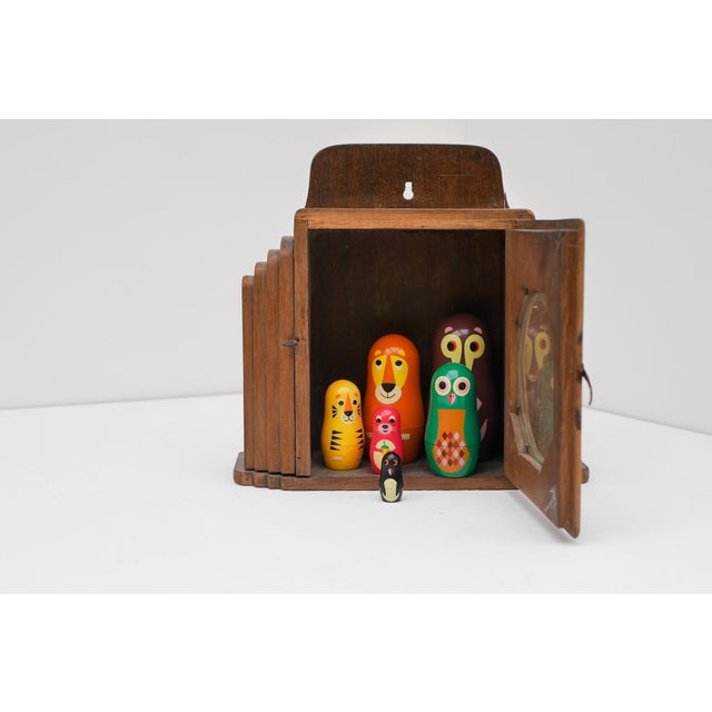 Vintage Art Deco Wall Mounted Miniature Curio Cabinet, Sweden, 1925 For Sale - Image 3 of 15