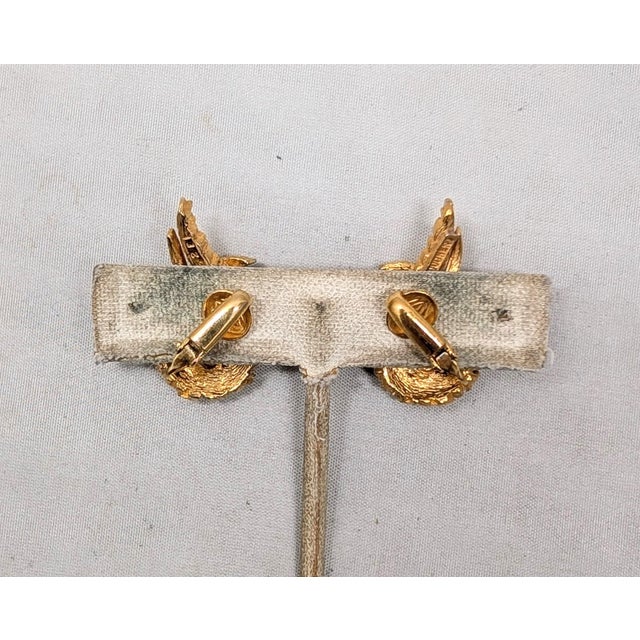 Boucher Vintage 1960s Signed Boucher Modernist Goldtone Loop Clip Earrings-2 Pieces For Sale - Image 4 of 8