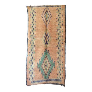 Moroccan Vintage Rug - 4'3" X 8'8" Ft For Sale