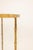 Pedestal Table with Bamboo-Style Gold Metal Base and Gray Marble Top For Sale - Image 5 of 7