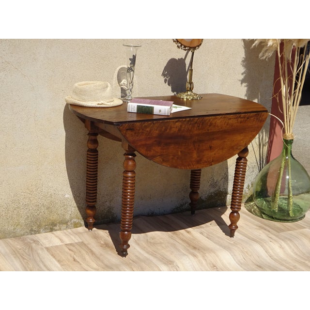 Walnut Top Flap Table For Sale - Image 5 of 18