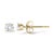 Contemporary 14K Yellow Gold 1/2 Cttw Round Lab Grown Diamond Solitaire Stud Earrings For Sale - Image 3 of 5