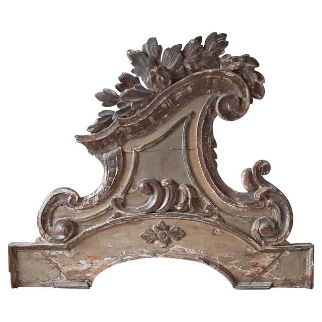 Large Rococo Carved Wood Supra Porte Ornament, Italy, 1700s For Sale - Image 10 of 10