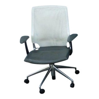 Vitra Albert Meda Mesh Back and Leather Seat Chair For Sale