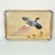 This is a Cerused Oak wooden tray from the 1960s with metal corners and slotted side handles. The design is a hand-painted...