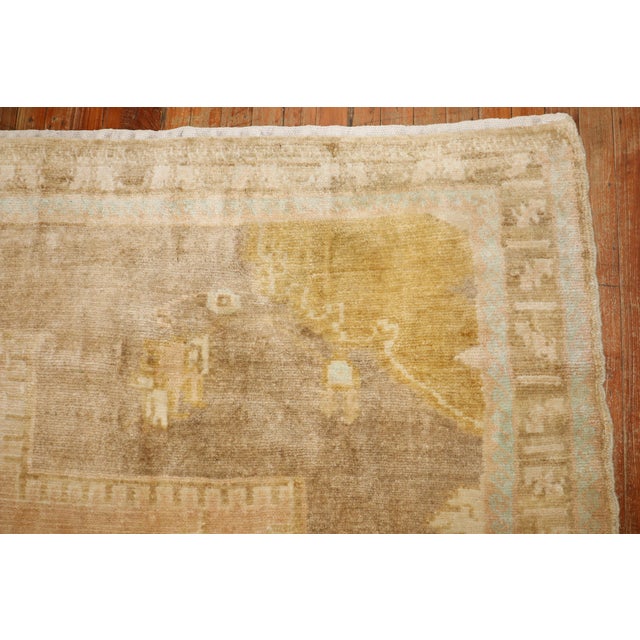 Vintage Geometric Turkish Room Size Rug - 10'5" x 12'3" For Sale - Image 4 of 9