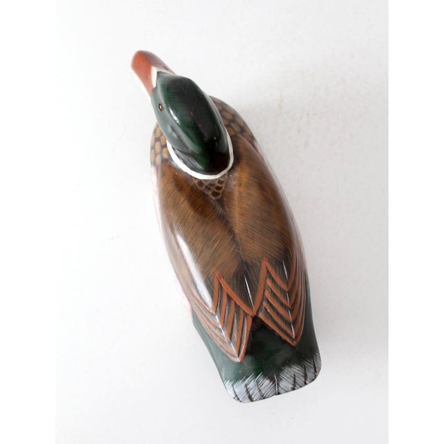 Vintage Hand Painted Wood Mallard Duck Decoy For Sale - Image 13 of 15
