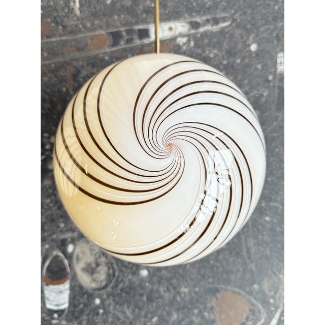 Mid-Century Swirl Murano Glass Table Lamp attributed to Zonca, Italy, 1970s For Sale - Image 11 of 18