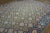 1930s Blue Orange Geometric Antique Indian Cotton Dhurrie Carpet Flatwoven Rug For Sale - Image 9 of 12