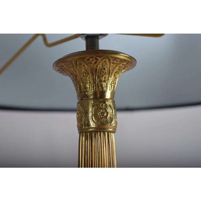 Traditional French Empire Style Brass Table Lamp, 1950s For Sale - Image 3 of 13