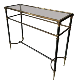 Maison Charles Neoclassical Bronze 2 patina Console