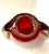 Murano Style Sommerso Art Glass Vase in Red and Amber For Sale - Image 11 of 12