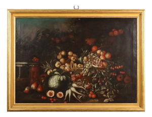 Still Life with Fruit, 1700s, Oil on Canvas, Framed