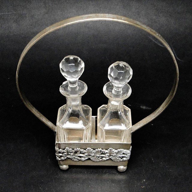 Cabaret for spices produced in Łódź by the Kummer manufactory in the 30s. It was made of clad brass. It is preserved in...