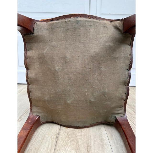 Antique French Louis XV Style Carved Wood Figural Needlepoint Footstool For Sale - Image 15 of 15