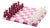Magenta/White Small Italian Alabaster Marble Chess Set For Sale