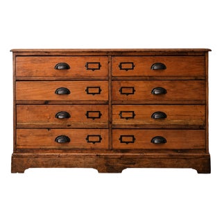 Antique English Pine Shop Chest of Drawers, UK, 1890s For Sale