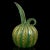 Beautiful vintage Murano hand blown emerald green and gold flecks Italian art glass decorative pitcher shaped flower vase....