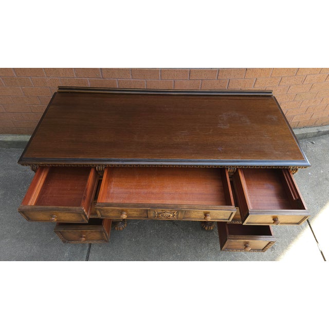 Early 20th C. Berkey and Gay William and Mary Style Vanity Table Desk For Sale - Image 10 of 11