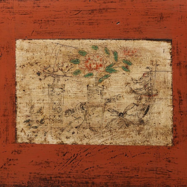 Antique Red and Black Painted Sideboard, 1890s For Sale - Image 9 of 11