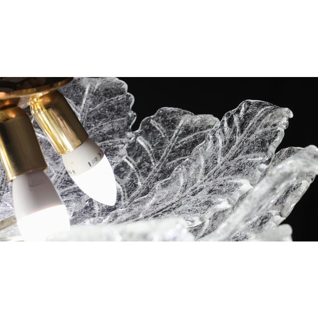 Vintage Procida, Murano Clear Trasparent Glass Ceiling Light For Sale - Image 12 of 14