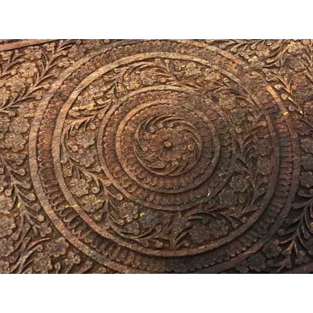 Indian Hand-Carved Wooden Box, 1930s For Sale - Image 9 of 18