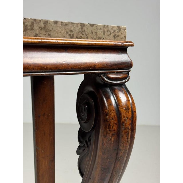 English Console Table with Marble For Sale - Image 5 of 18