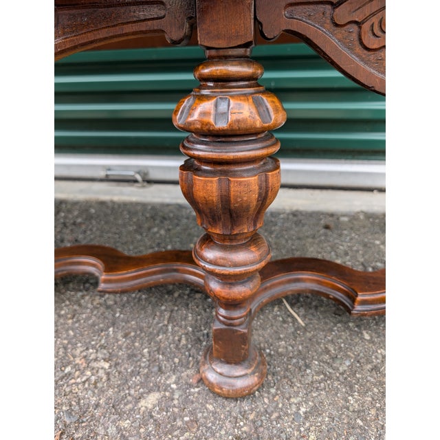 Brown Vintage Early 20th Century Jacobean Style Walnut Sideboard Buffet Credenza For Sale - Image 8 of 12