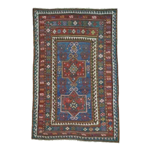 Early 20th Century Antique Caucasian Hand Knotted Rug