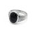 Contemporary Black Onyx Signet Ring, Black Gemstone Ring for Men, Size 7 For Sale - Image 3 of 5