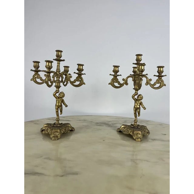 Metal Candleholders, 1960s, Set of 2 For Sale - Image 7 of 7