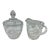Mid 20th Century Anchor Hocking Prescut Creamer & Sugar Set For Sale