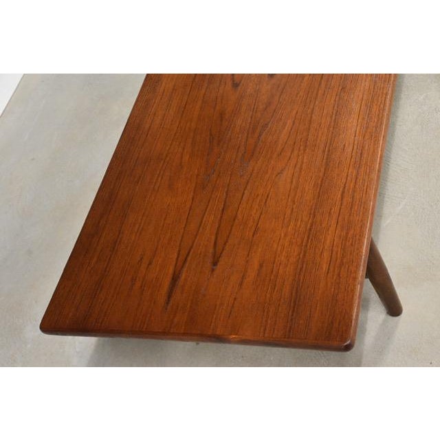 Brown 1960s Refinished Modern Teak Coffee Table by Karl Sørlie For Sale - Image 8 of 9