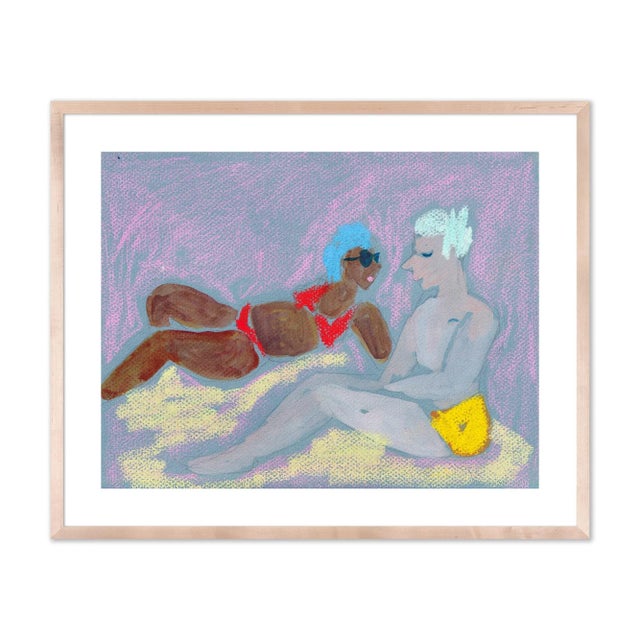 Happy Menocal Ipanema III by Happy Menocal in Natural Frame, Medium Art Print For Sale - Image 4 of 4