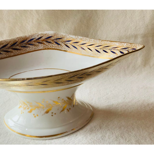 Magnificent Antique Derby Porcelain Centerpiece Bowl - English Bone China With Cobalt & Gold, Circa 1820 For Sale - Image 13 of 18