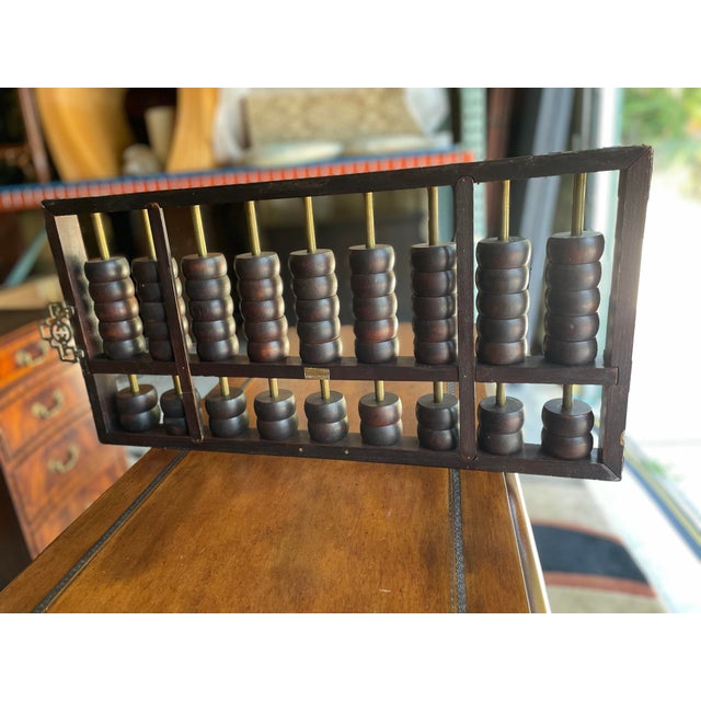 Brown VIntage Large Abacus Imported From Hong Kong For Sale - Image 8 of 12