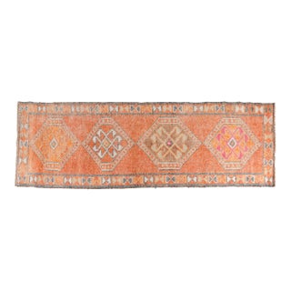 Mid 20th Century Medallion Oushak Runner Rug For Sale