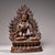 This is a finely crafted antique bronze sculpture of Vajrasattva, a revered figure in Tibetan Buddhism. The statue depicts...