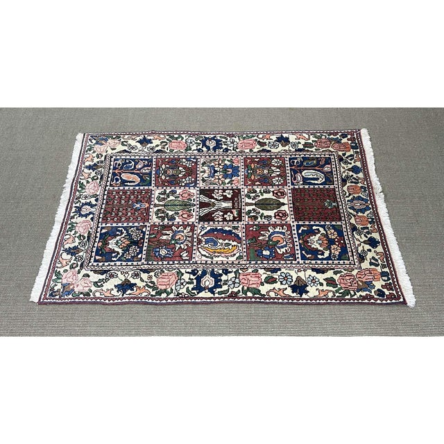 Textile Handmade Middle Eastern Wool Rug, 1950s For Sale - Image 7 of 8