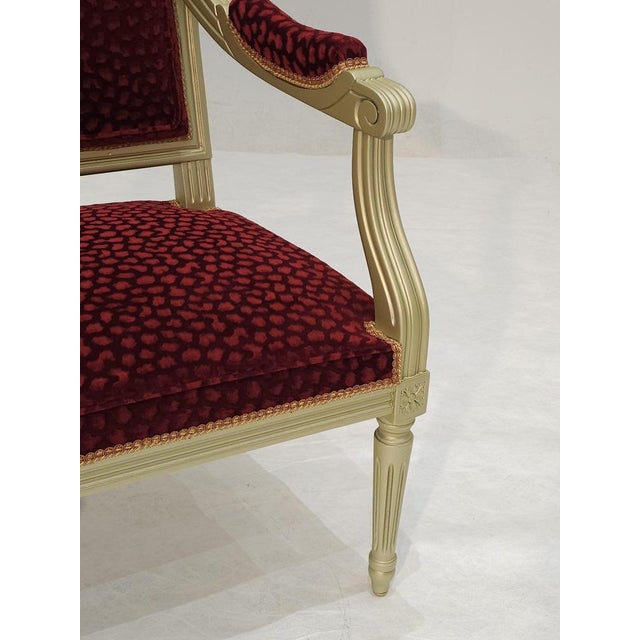 Wood Louis XVI Armchair, 2010s For Sale - Image 7 of 8